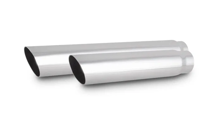 1558 – VIBRANT Exhaust Tail Pipe Tip, 2-1/4 Inch Inlet 3 Inch Outlet Stainless Steel Round 15 Degree Angle Cut Straig...